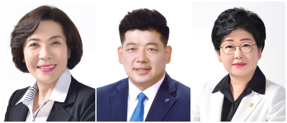 ▲  진명숙, 구민호, 백인숙 여수시의원