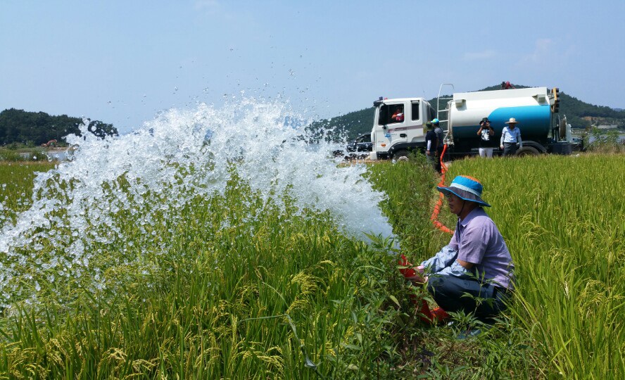 ▲ 농업용수 공급 현장