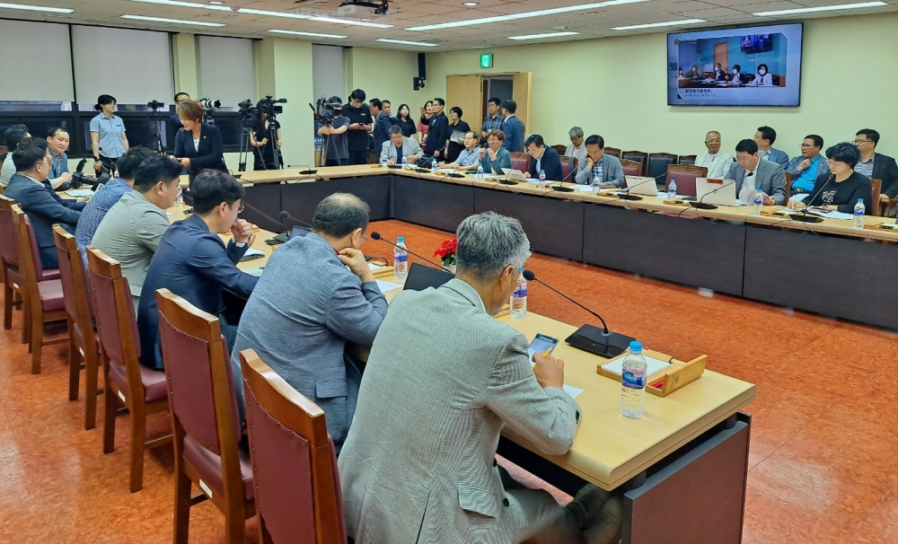 ▲ 제8대 여수시의회 개원 1주년 기자회견 현장