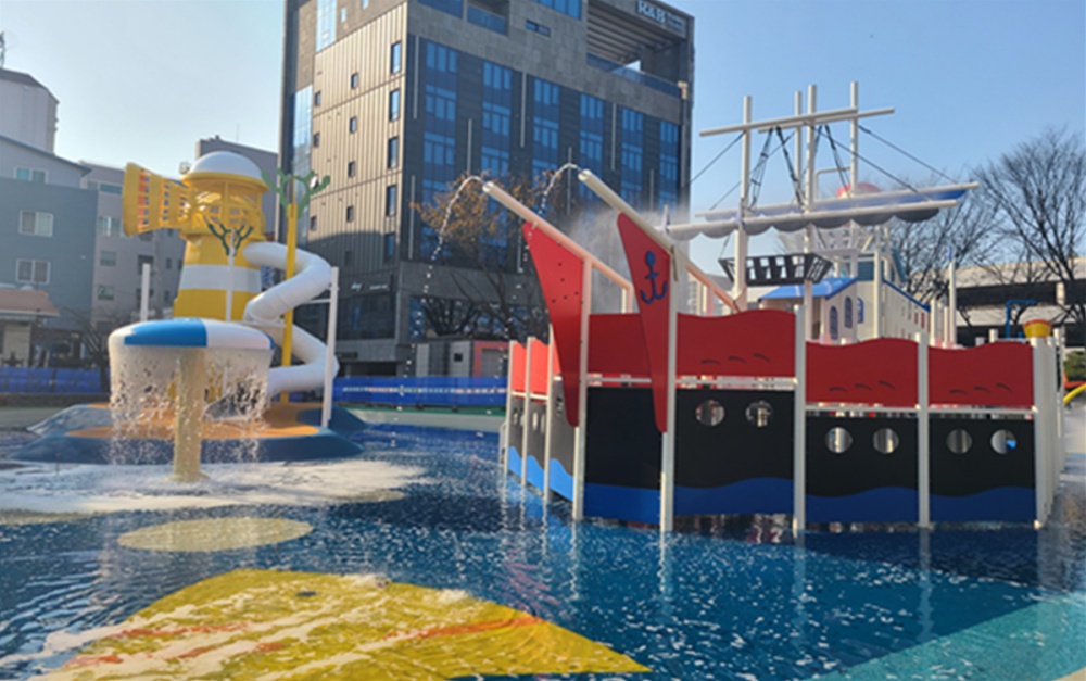 ▲여문공원 어린이물놀이장