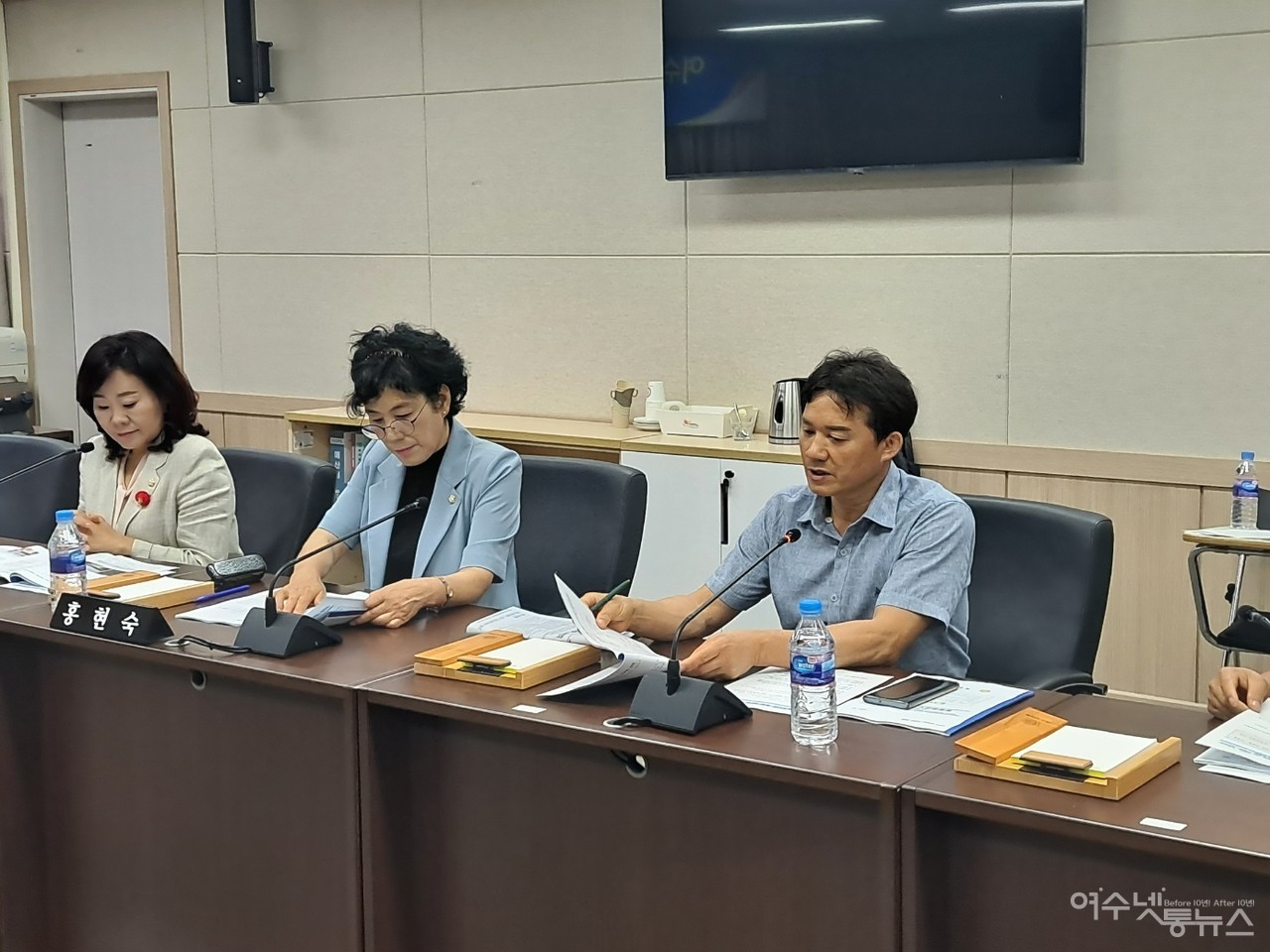 ▲이야포 미군폭격사건 위령사업 추진위원회 심명남 위원장이 발표하고 있다. ⓒ조찬현