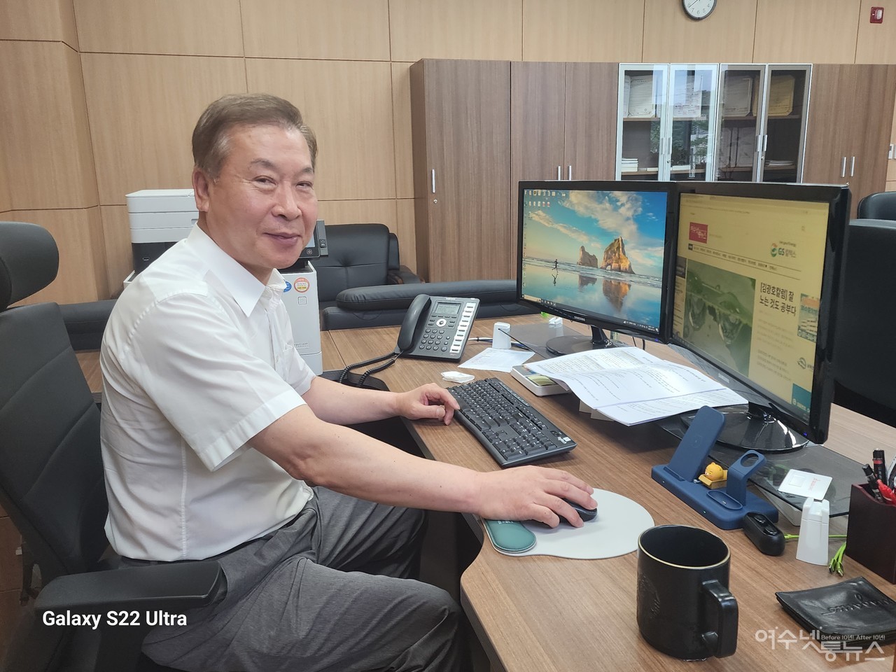 ▲ 31년간 여수와 인연을 맺은 정강 원장은 작년 10월  (사)전남여수산학융합원 3대 원장으로 취임했다 ⓒ심명남