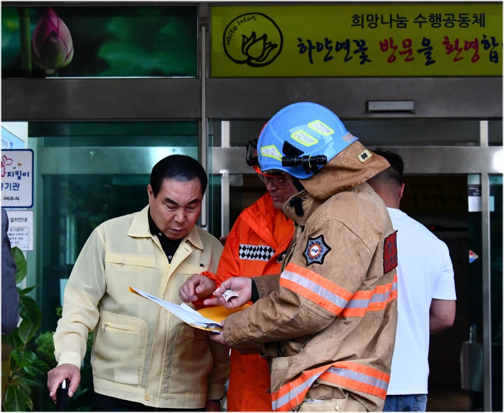 ▲ 호우 피해현장 방문한 김영규 시의장