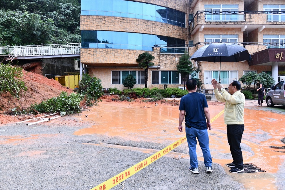 ▲ 호우 피해현장 방문한 김영규 시의장