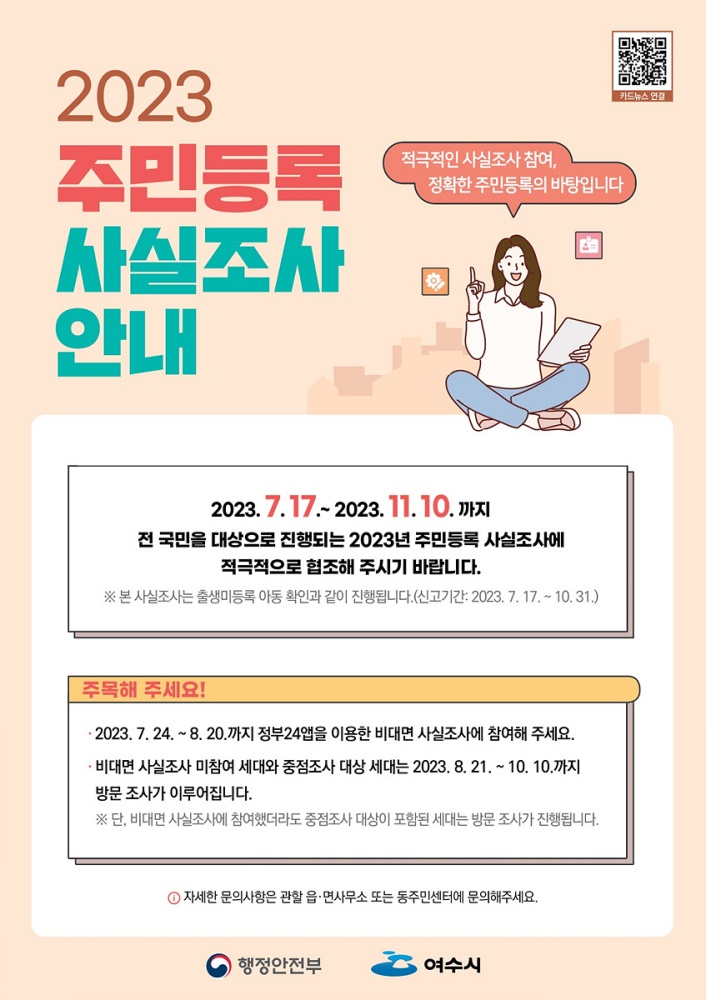 ▲ 2023년 주민등록 사실조사