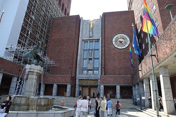 ▲오슬로 시청사 모습으로 1990년 이후부터 매년 12월 10일에는 노벨평화상 시상식이 열린다. ⓒ오문수