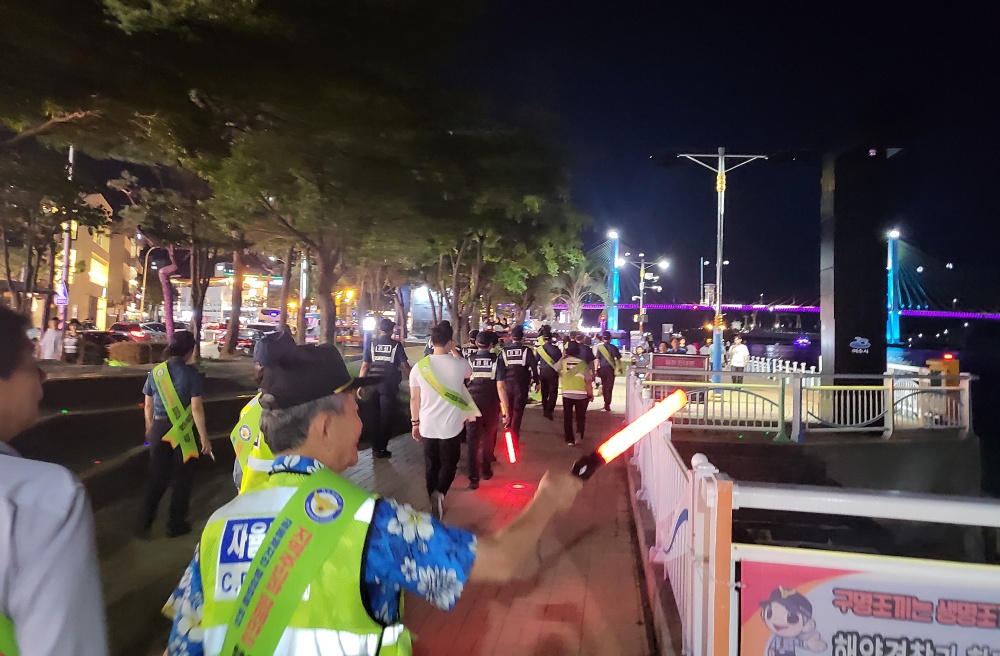 ▲ 여수경찰서 범죄예방 합동순찰