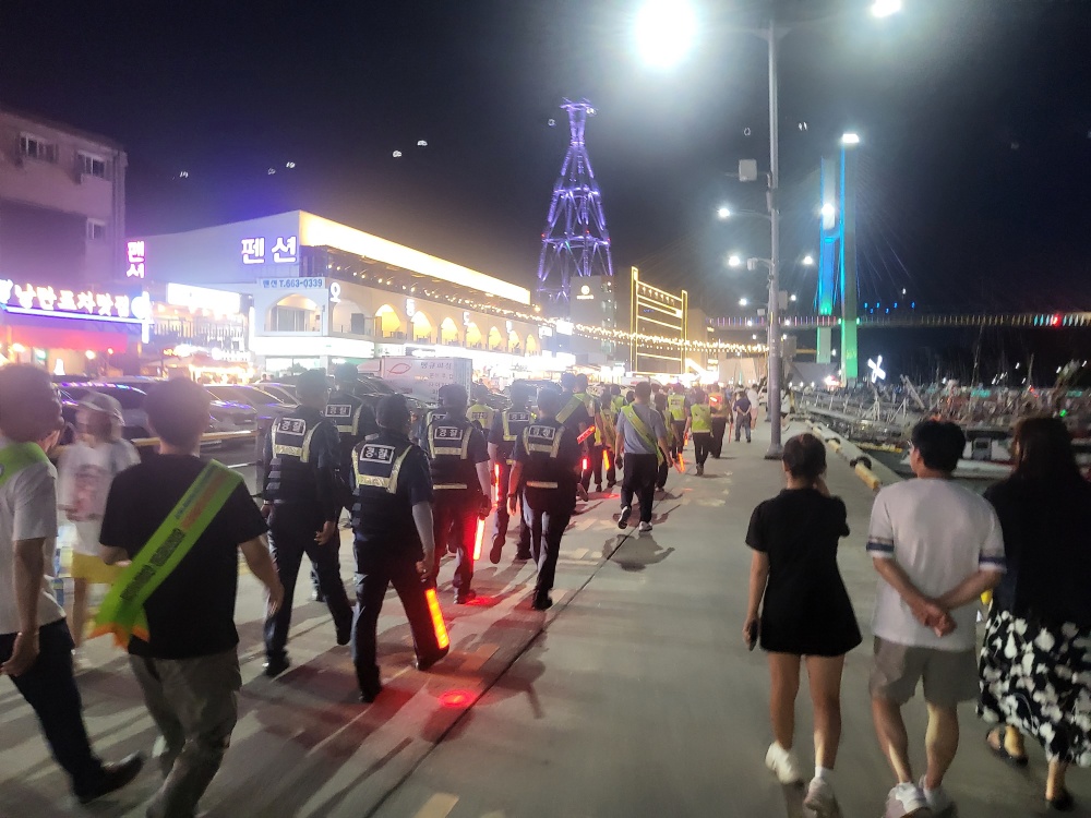 ▲  여수경찰서 범죄예방 합동순찰