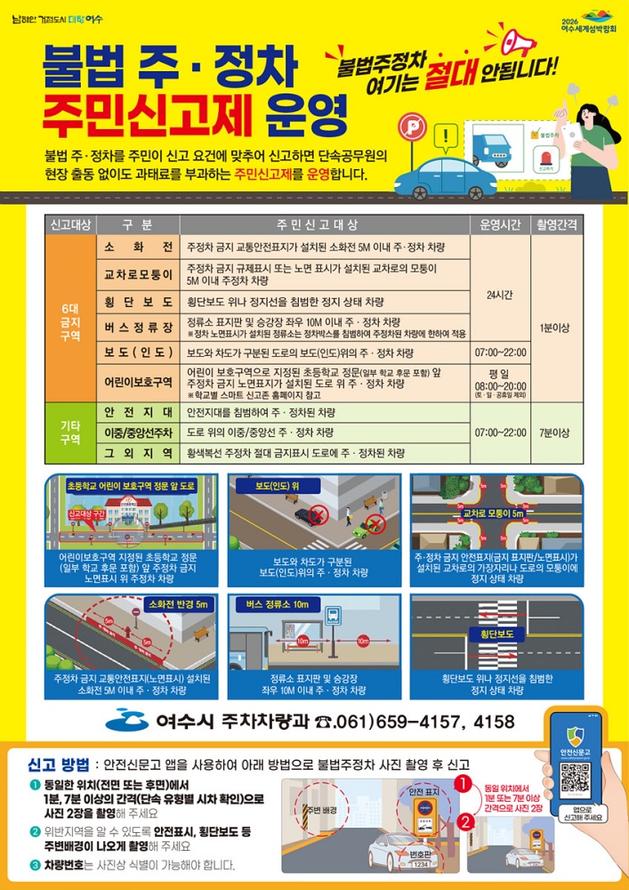 ▲ 불법 주·정차구역 주민신고제 확대·운영