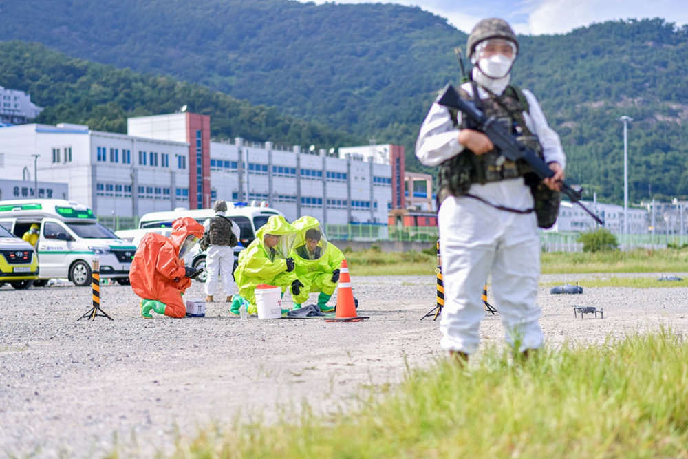 ▲생물테러 대비 모의훈련