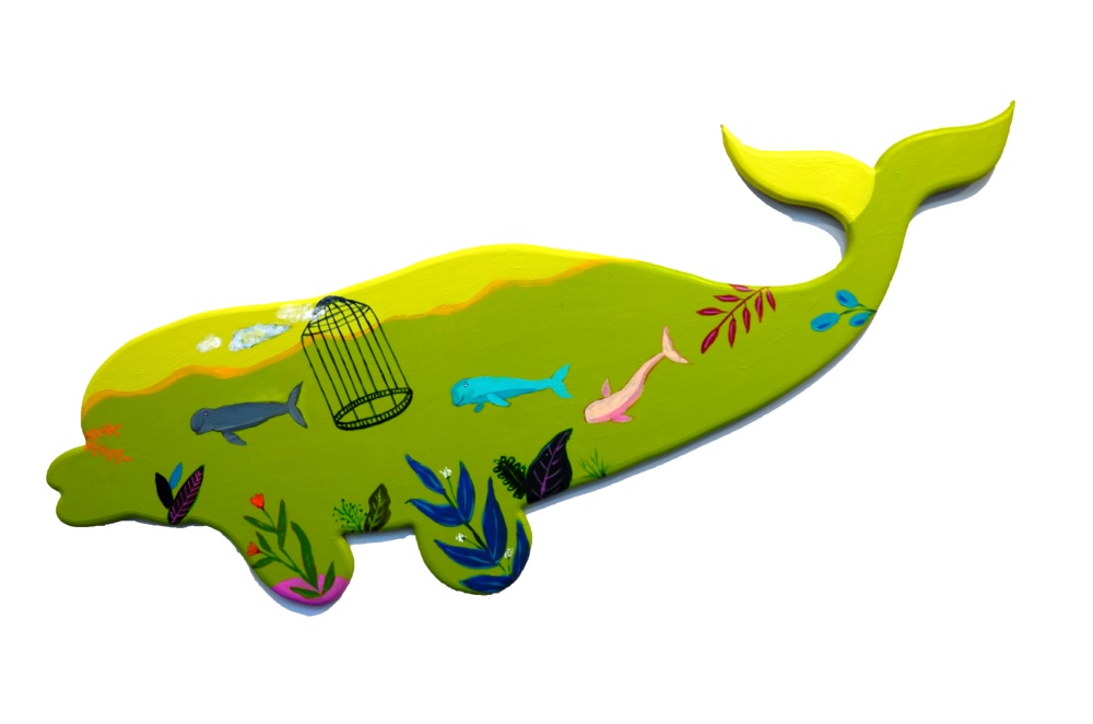 ▲ 상괭이 (Acrylic  on  shape panel4)