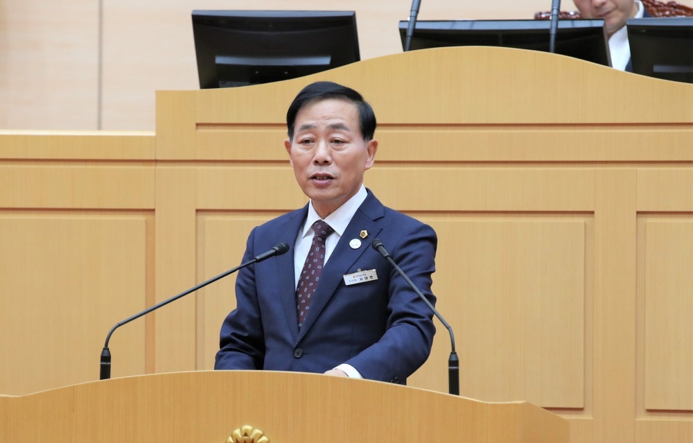 ▲  서대현 전남도의원이 15일 본회의 5분발언을 하고 있다.