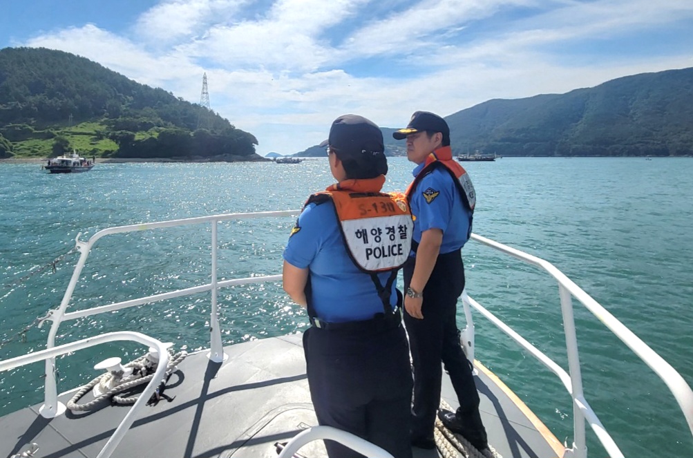 ▲ 고 서장이 안전사항을 집중점검하고 있다.