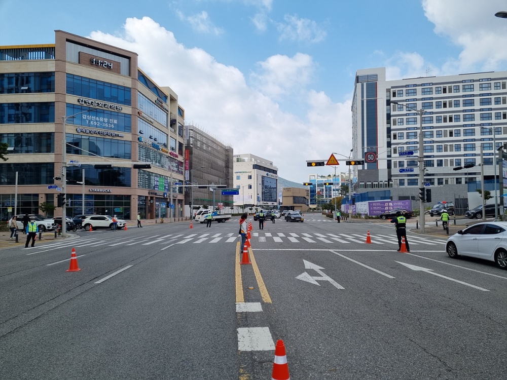 ▲ 도로통제
