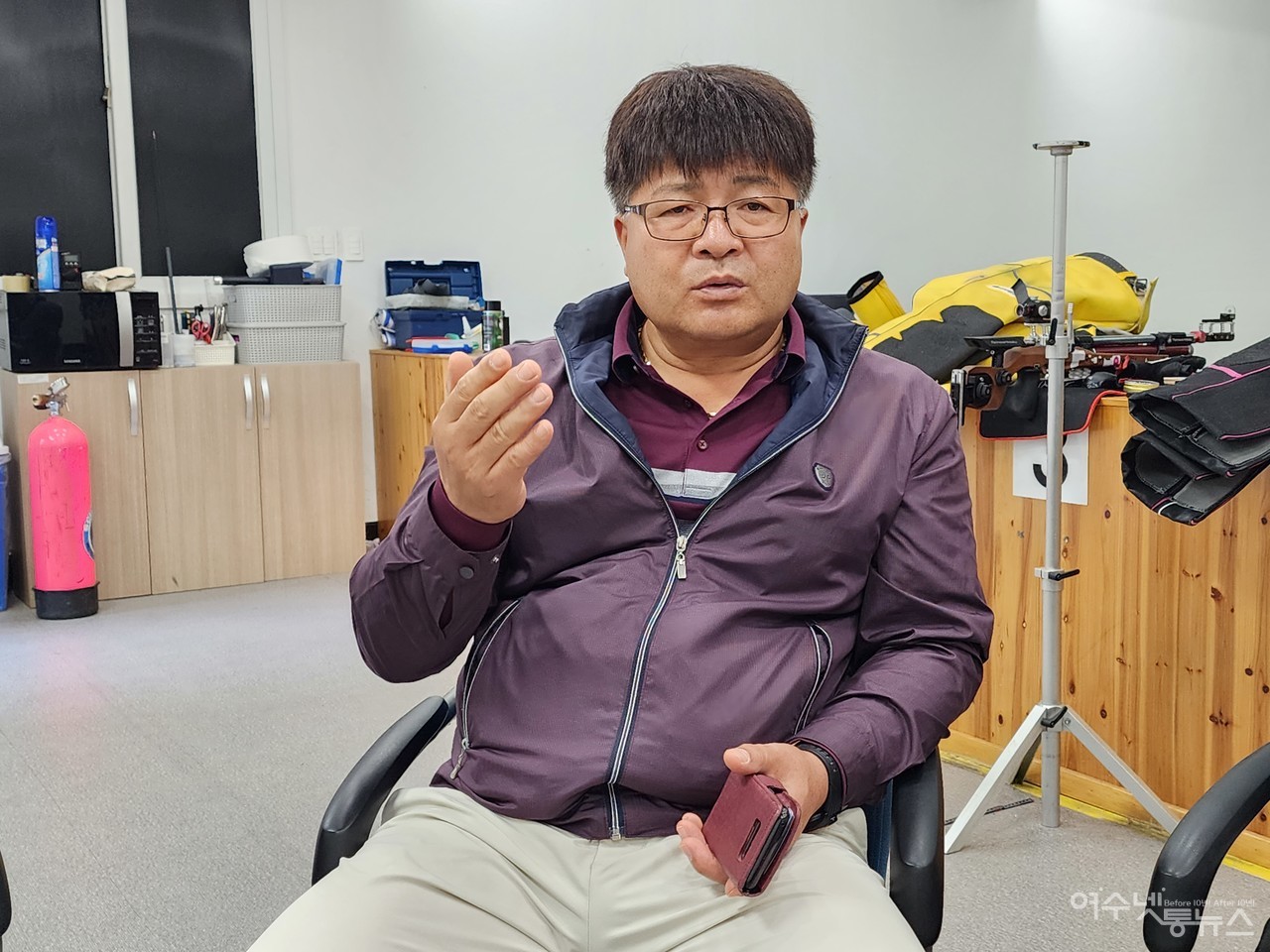 ▲ 여수여고 김철영 감독은 "사격은 연습만 많이 한다고 이룰 수 있는 게 아니고 집중력과 타고난 기질이 있어야 하고 특히 선수와 지도자 간 엄청난 믿음이 있어야 한다"고 강조했다 ⓒ심명남