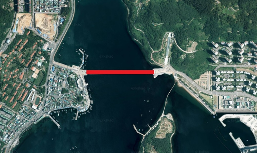 ▲낚시통제구역 지정 예정인 선소대교 교량구간