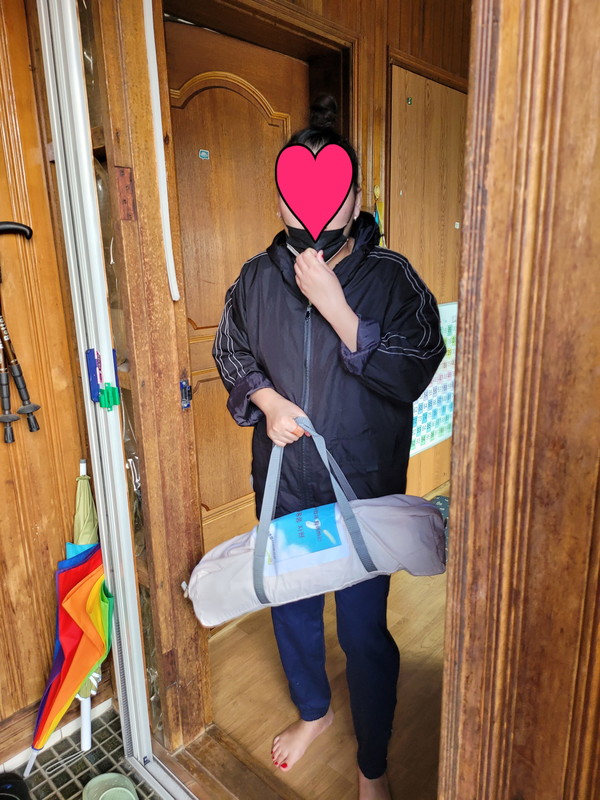 ▲난방텐트 전달사진