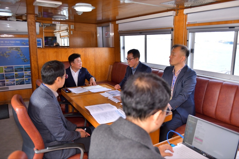 ▲ 어업지도선 시운전 현장