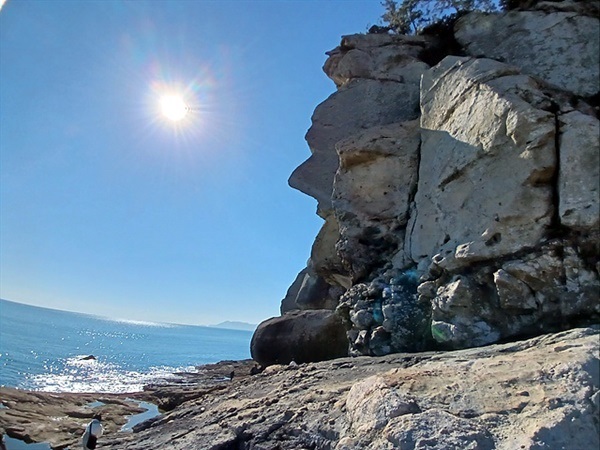 ▲ 증도에 있는 얼굴바위 모습ⓒ 오문수