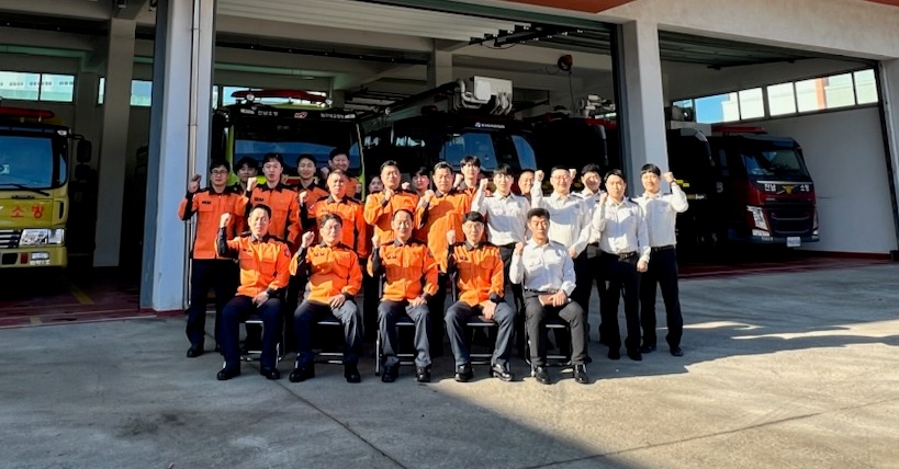 ▲ 홍영근 전남소방본부장이 여수소방서 산단119출장소를 방문했다.