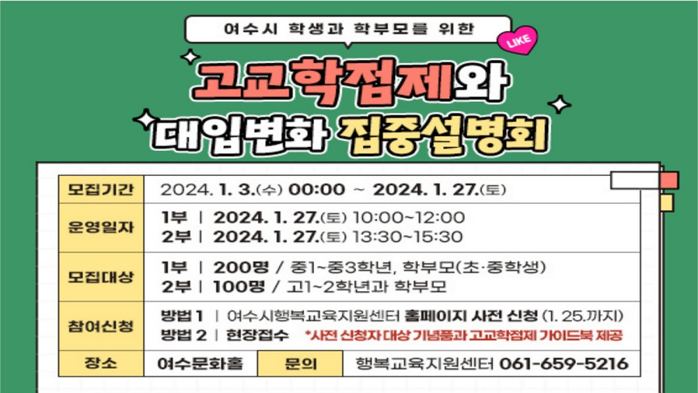 ▲ 2025 고교학점제와 2028 대입개편 집중설명회