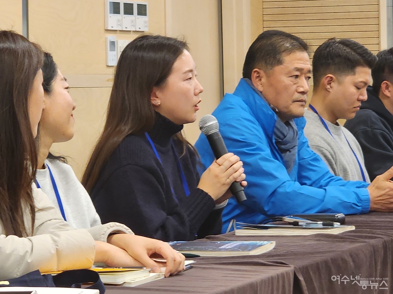 ▲ 워크숍 발표하는 디프다제주 프리다이버 변수빈씨 ⓒ심명남