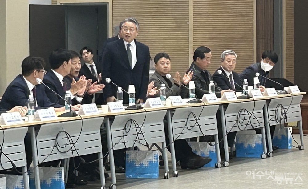 ▲  여수상공회의소 제25대 회장으로 선출된 한문선 회장