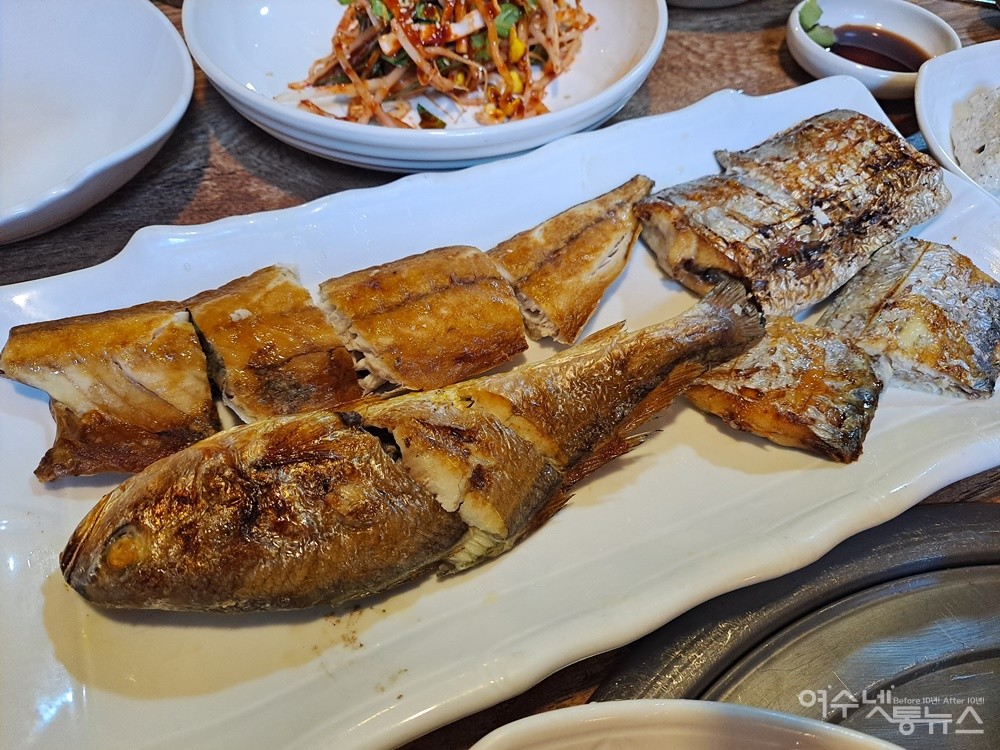 ▲조기, 서대, 고등어구이다. ⓒ조찬현