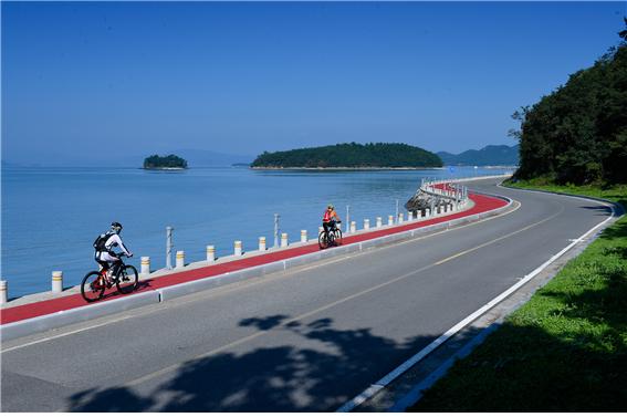 소라면 가사리 자전거도로