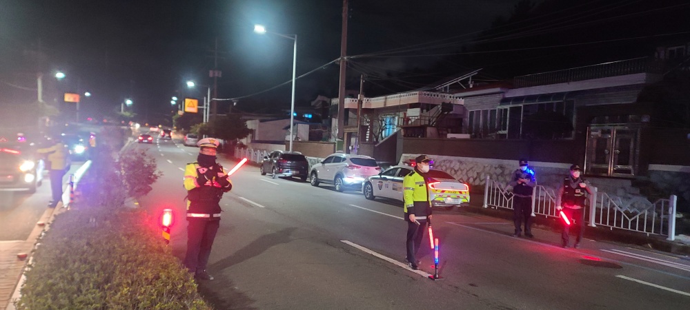 ▲ 여수경찰서 음주운전 일제 단속