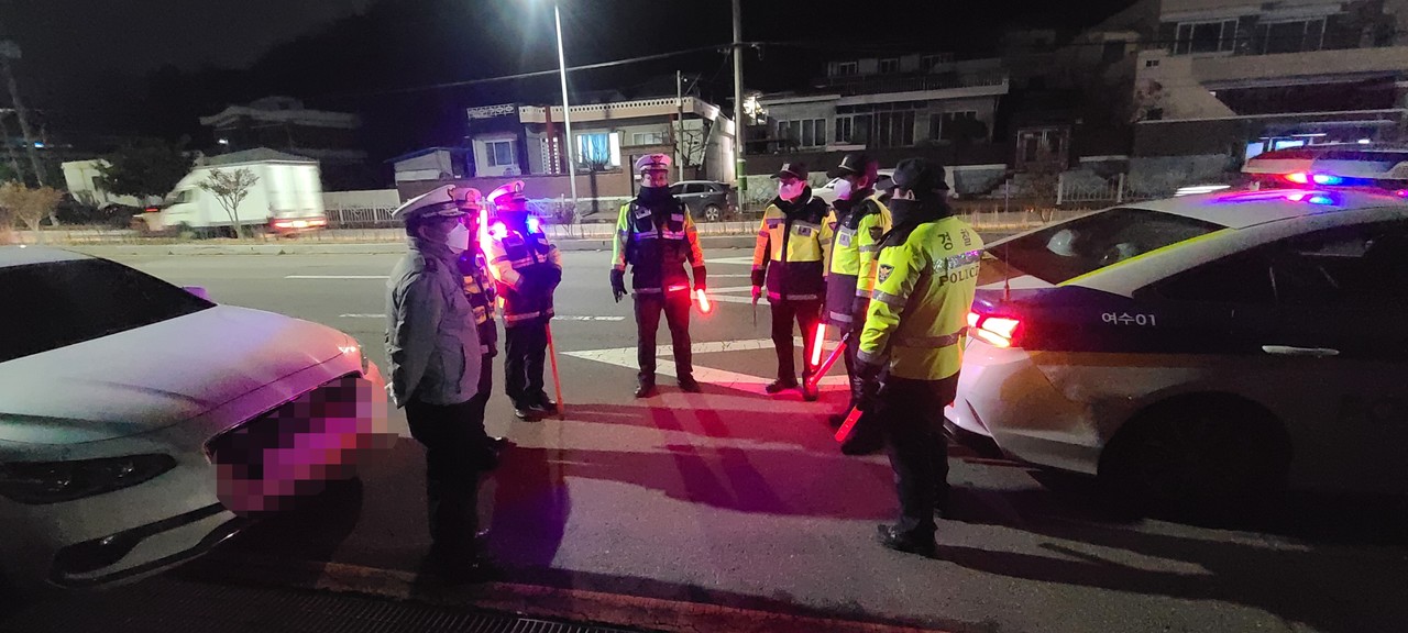 ▲ 여수경찰서 음주운전 일제 단속