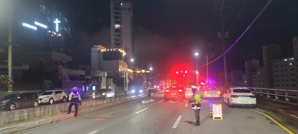 ▲ 여수경찰서 음주운전 일제 단속