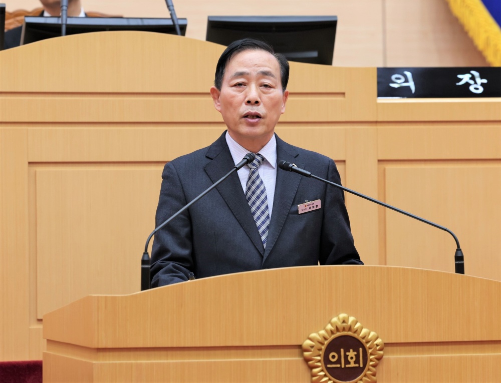 ▲ 서대현 의원이 5분 자유발언을 하고 있다.