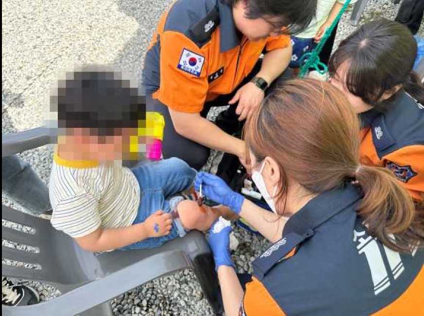 ▲ 구급상황 현장안전관리