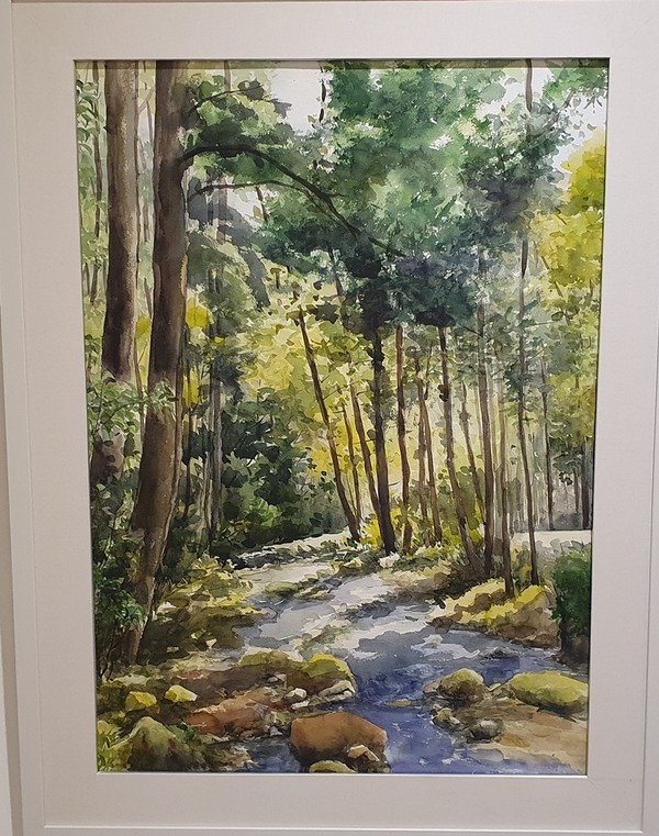 ▲ 숲으로 초대 (강성희. 30호. 수채화)  ⓒ 공문택