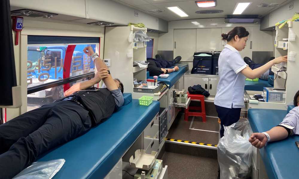 ▲ 여수시도시관리공단이 사랑나눔헌혈봉사를 진행했다.