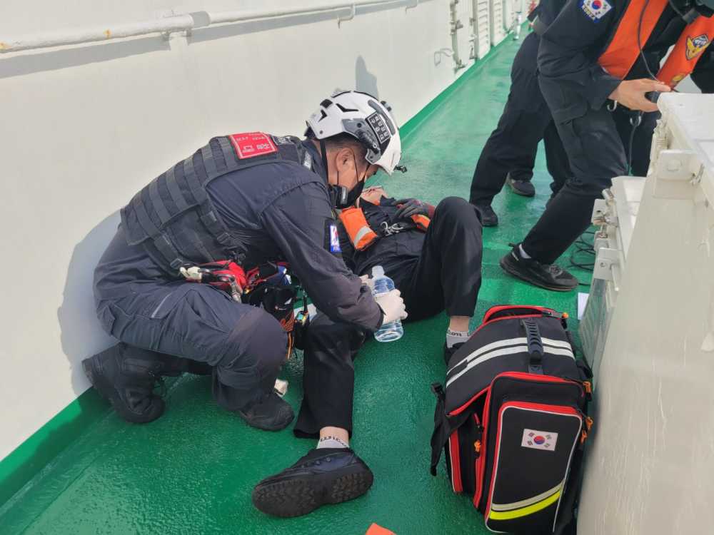 ▲ 팀워크 훈련 환자 처치