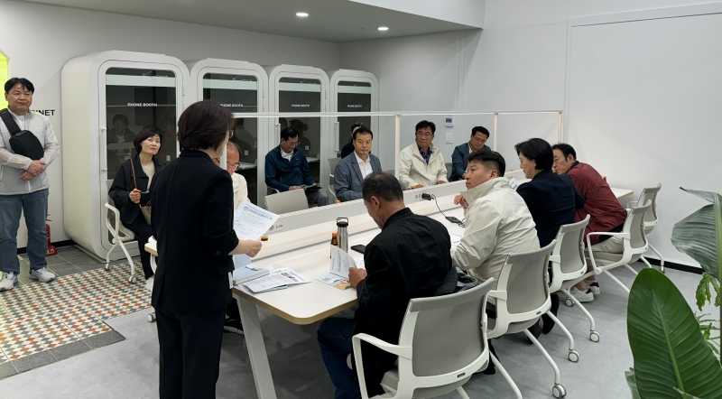 ▲제주특별자치도에서 운영하는  공공형 워케이션 센터 방문