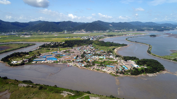 여수시 율촌면 신풍리 도성마을 전경