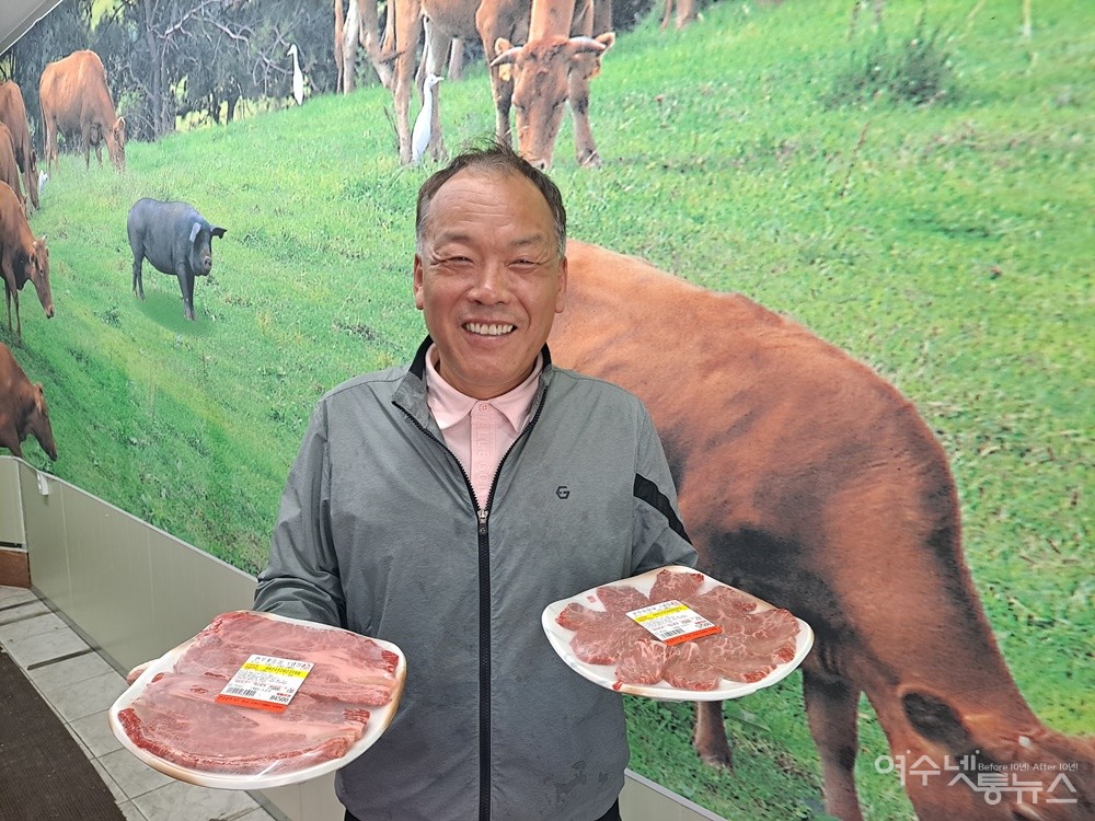 ▲여수 안산동 참한우 박종식 대표가 한우 우수성에 대해 말하고 있다.  ⓒ조찬현