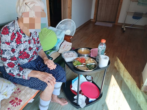 ▲ 일상생활지원서비스(식사, 도시락지원)