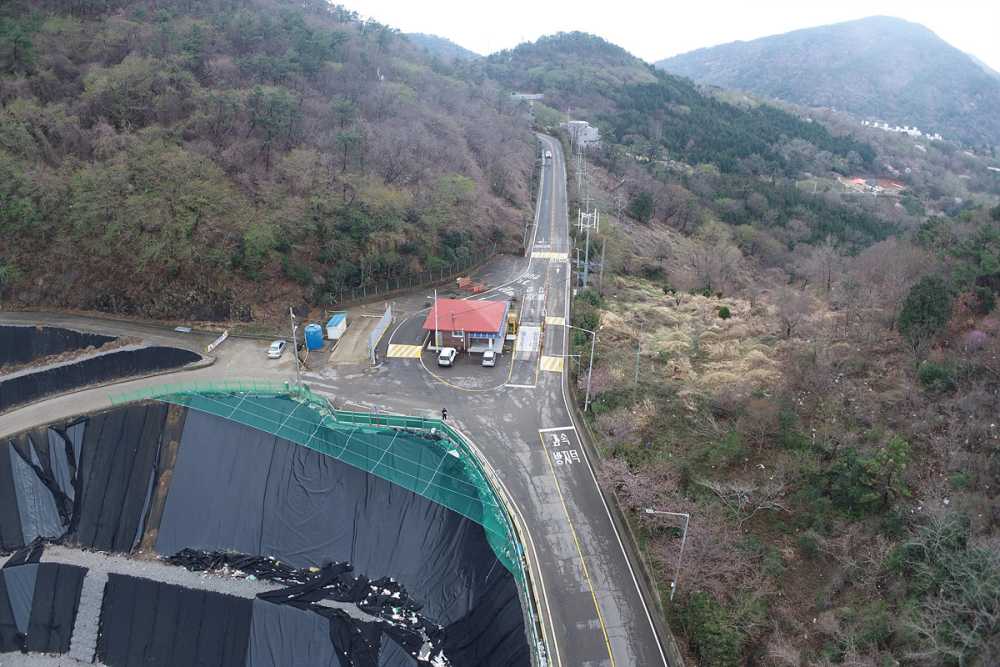 ▲ 만흥위생매립장 정문 모습