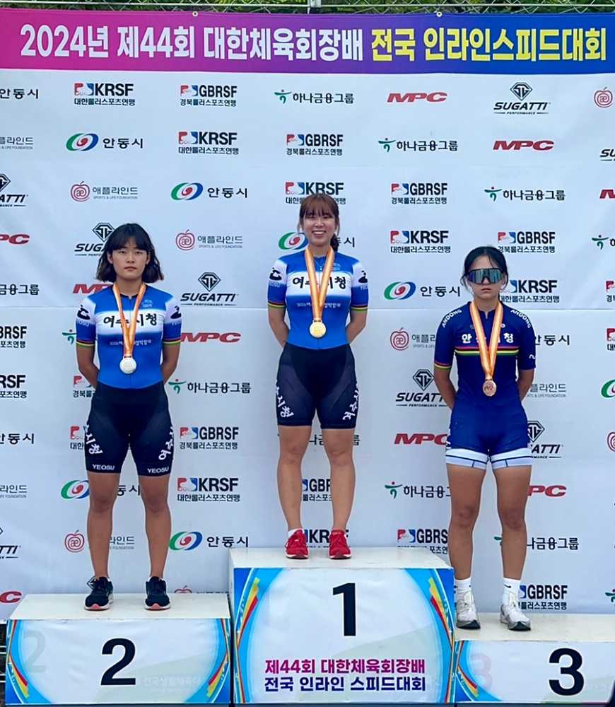 ▲여자일반부 P5,000m 종목 1,2위를 차지한 조온유, 문지윤 선수
