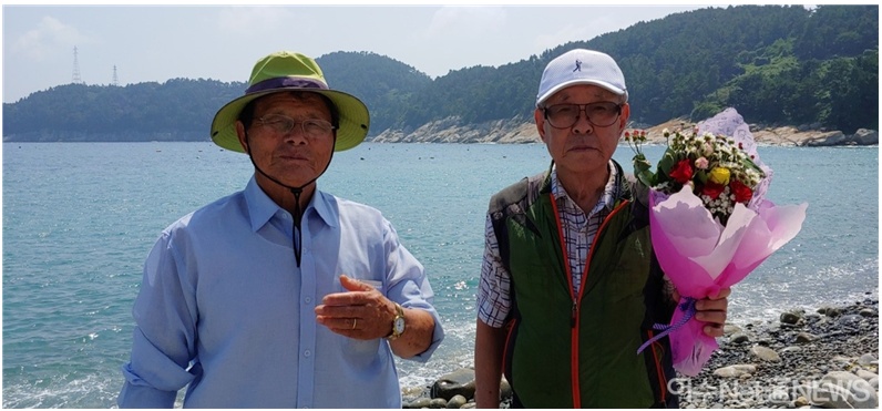 ▲ 이야포 미군폭격사건의 마지막 생존자 이춘혁 어르신과 마을주민 증인 이사연 어르신의 모습 ⓒ여수넷통뉴스 자료사진