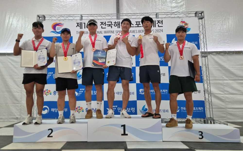▲ 여수시청 직장운동경기부 요트팀이 충남 보령에서 열린 ‘제16회 전국해양스포츠체전 요트경기대회’에서 출전한 전 종목에 대해 메달을 석권했다.