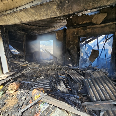 ▲여수시 개도리 화재  ⓒ여수소방서