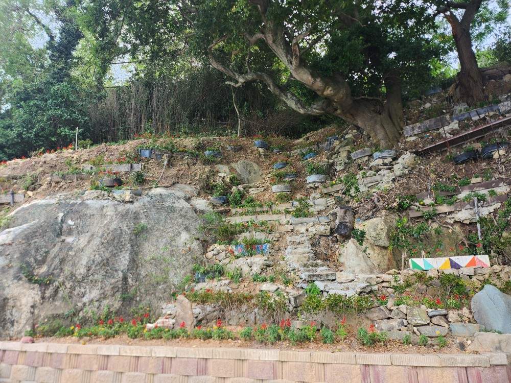 ▲ 여수 조발도 주민들이 만든 ‘우리 동네 작은 정원’ ⓒ여수시