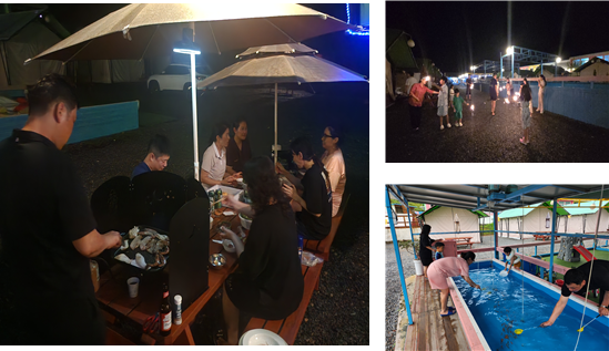 ▲ 참여 가정이 1박2일 동안 글램핑을 다양하게 즐기고 있다.