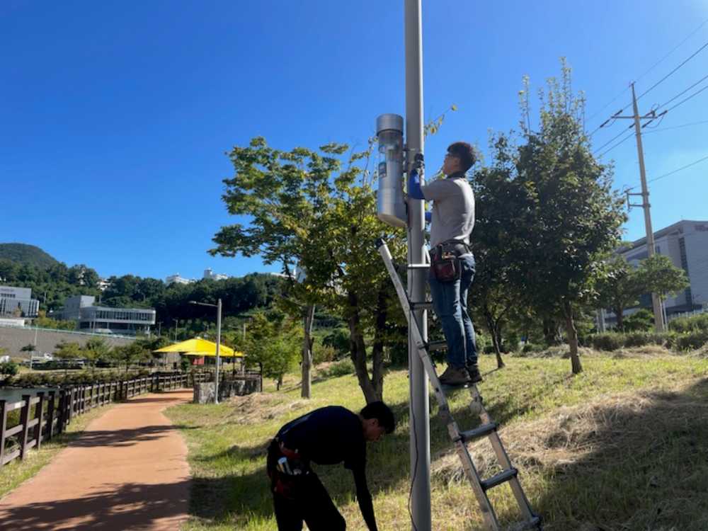 ▲ 친환경 유인살충기(포충기) 429개소 일제 점검모습