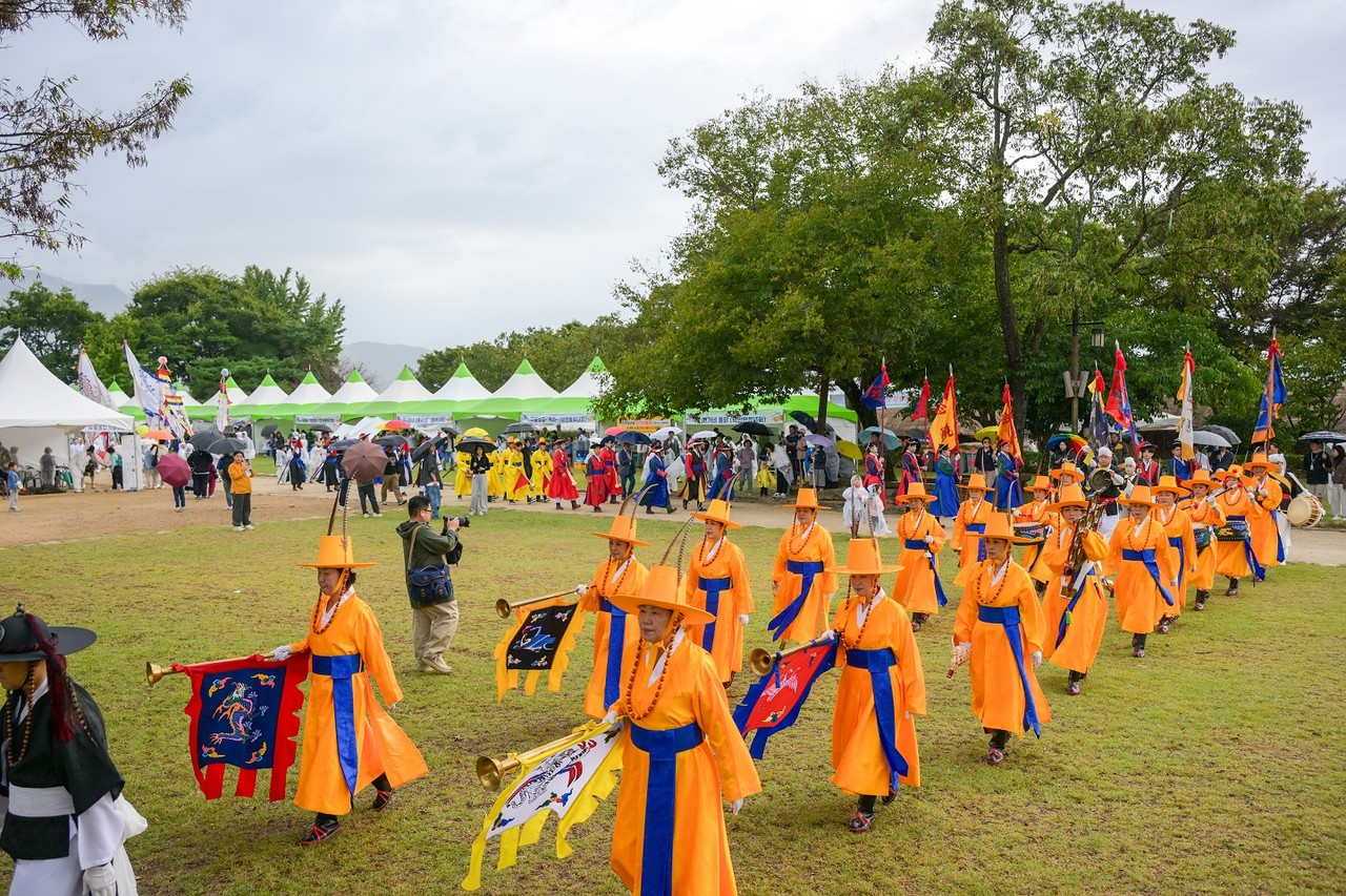 ▲제29회 순천 낙안읍성 민속문화축제 취타대 공연 ⓒ순천시